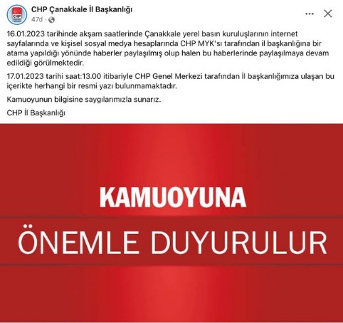 CHP'de 'Başkan kim?' kavgası! Veto gelince parti karıştı, il yönetimi acil toplantı kararı aldı